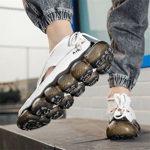 2021 Running Skor Romerska Sandaler Tjock-Solade Tennis Män Vit Svart Sommar Koreansk Fashion Casual Sko Stor Storlek Andas Sneakers Run-Shoe # A0015