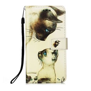 3D pintado gato olho flip livro titular de cartão de telefone carteira de couro para Samsung A20 A30 A30 S20 Note10 Note20 Capa Capa