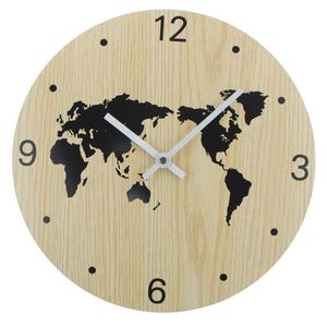 Wholesale cardboard watch resale online - Wall Clocks Clock Arabic Numerals Silent Decorative Wooden Cardboard Art Watch For Home Living Room