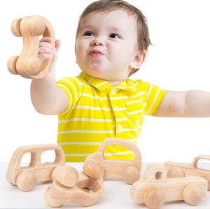 Exquisite Baby Infant Natural Wooden Toy Soothers & Teethers Healthy Safe Wood Car Toys Training Ring