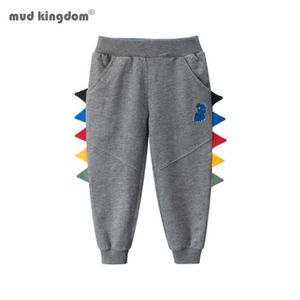 Mudkingdom Boys Jogger Pants Cartoon Dinosaur Design Fall Fashion Elastic Waist Trousers 210615