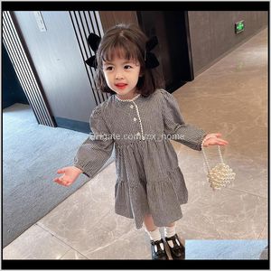 Dresses Baby Baby Kids Maternity Drop Dostawa 2021 Children Wiosna Ubrania Plaid Girls Odzież Princess Lace 24 56th Babys Urodziny Brys F