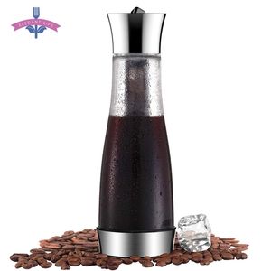 Coffee Maker Pot Mocha Cold Brew Cafetera Filter Coffee Pot Leakproof Thick Glass Tea Infuser Percolator Tool Espresso Maker 210330