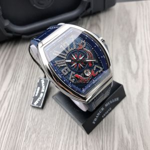 FM Montre De Luxe orologi da uomo 44x54mm 2824 movimento cassa in acciaio cinturino in caucciù orologio con diamanti orologio di lusso Orologi da polso