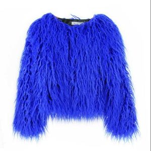 Frauen Pelz Faux Mantel Türkei Kurze Winter Damen Flauschige Wärme Nachtclub Party Koreanischen Stil Reine Farbe Strand Wolle Weibliche mode Top Gay