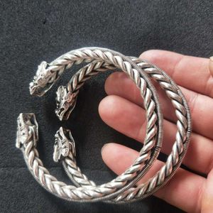 Antikes Sonstiges Wasserhahn Gedrehtes Armband Herren Tibetsilber Schmuckversorgung Großhandel