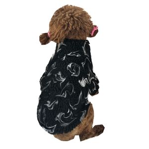 Zima ciepły psów płaszcz litery żakardowy szczeniak bluza psa odzież misia mops corgi ubrania dla zwierząt