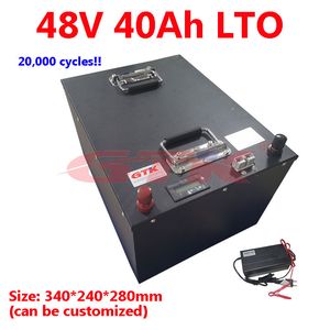 2.4v LTO cells 48V 40AH Lithium titanate battery with BMS fast charge for 3000w solar inverter golf cart motorbike +5A Charger