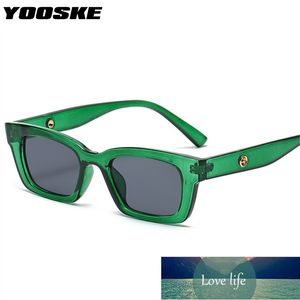 YOOSKE Occhiali da sole rettangolari vintage da donna Designer di marca Punti retrò Occhiali da sole Uomo Verde Eeyglass Lady Driver Occhiali UV400 Prezzo di fabbrica design esperto Qualità