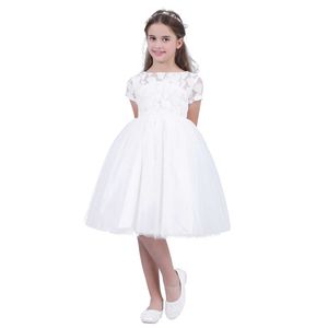 Mode Mädchen Baumwolle Prinzessin Kleid Sommer Kinder Hochzeit Kleidung Mädchen Chiffon Alle Weiß Strand Kleid Beste Party Kinder Kleidung q0716