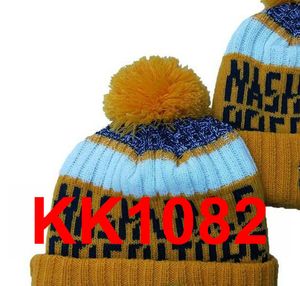 2021 Predators Hockey Beanie North American Team Side Patch Vinterull Sport Sticka Hat Skull Caps A1