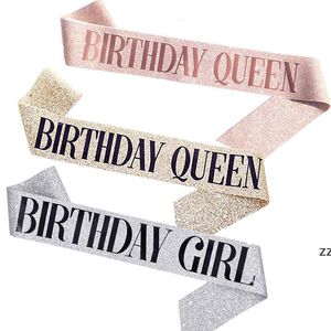 Acheter Pas Cher Anniversaire Queen Girl Girl Party Decoration Rose Gold Satin Sadio Sash Crystal Crown Tiara Joyeux Anniversaire Anniversaire Parti Fournitures Cadeau Livraison Gratuite Du 2 93 Fr Dhgate