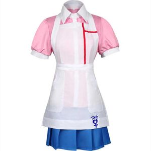 Danganronpa Mikan Tsumiki Anime Uniform Frau Kleid Cosplay Kostüm Y0913