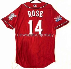 Zszywana koszulka retro Pete Rose Los Rojos Cool Base Jersey Men Kobiet Jersey Baseball Jersey XS-5xl 6xl