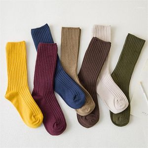 Strumpor Hosiery Chaozhu Lösa kvinnor nålar Bomull Stickning Rib Solid Färger Typ av Säsonger Grundläggande Dagliga Socks1