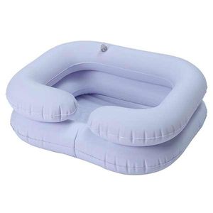Wholesale tub seats for elderly resale online - Bathing Tubs Seats Inflatable Shampoo Basin For The Disabled Elderly Portable Hair Washing Drain Tube Bed Rest Nursing Aid Sink