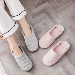 Autumn And Winter Product Soft-soled Silent Non-slip Indoor Home Slippers Comfortable Nordic Style Cotton Women