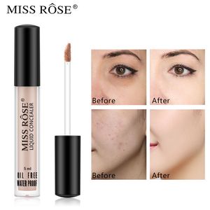 Correttore Liquido Controllo olio Impermeabile 5 ml Riparatore Idratante Naturale Copertura totale Tubo nutriente Miss Rose Crema Fondotinta per il trucco