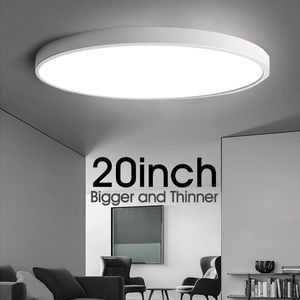 Ultra-fino levou luz de teto moderno 20 polegada grande lâmpada larga AC85-265V Superfície Mount Mount flush painel de iluminação para sala de estar quarto