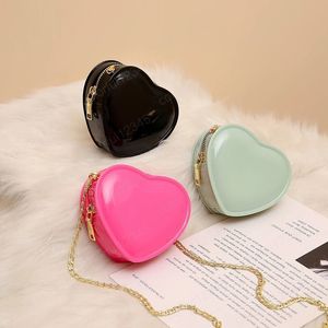 Womens Purses and Handbags Candy Color PVC Crossbody Bags for Women Small Coin Bag Ladies Heart Jelly Purse