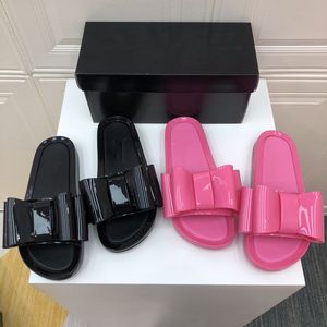 designer Womens Slippers Sandals Slide Jelly Bow Shoes Eco-friendly Rubber Sandal Perfume Slipper Beach Shoe