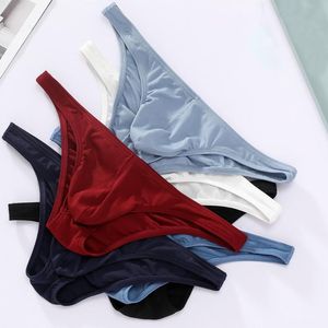 Underpants Men Mini Briefs Sexy Thong Stretch Low Waist Bikini Boxers Shorts Underwear U Convex Pouch Panties Men's Erotic Lingerie