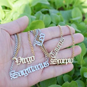 Wholesale scorpio star constellation necklace resale online - Pendant Necklaces Cuban Chain Constellation Necklace Scorpio Leo Capricorn Aquarius Star Sign Zodiac Libra Taurus Virgo Gemini Choker BFF