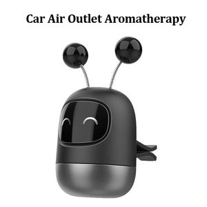 Universal carro saída de ar aromaterapia ar ventilador fresador fragrância distribuidor mini robô desenhos animados auto perfume clipe interior decoração acessórios