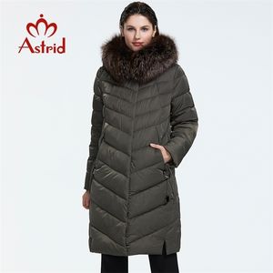 Astrid Winter Ankomst Jacka Kvinnor med en päls krage Löst kläder Ytterkläder Kvalitet Kvinnor Winter Coat FR-2160 210916