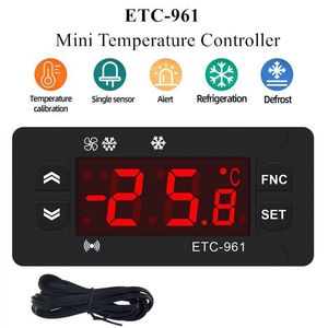 Etc-961 Mini Controlador de Temperatura Microcomputador Termostatos Thermostat Digital Refrigeração Alarme 220V NTC Sensor 40% Off 210719