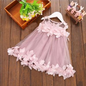 Vestiti per neonata Abito per ragazza di fiore in pizzo Abiti floreali per principessa per bambini Abito per feste infantile Baby Shower Regalo Abbigliamento neonato estivo DHW3930