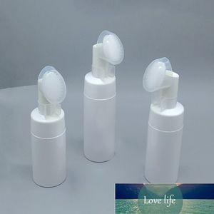 Face Cleanser Bottle With Foaming Pump Silicon Brush Massage Head For Facial Foam Skin Care