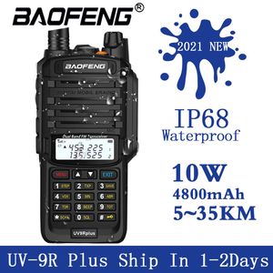 2021 Baofeng UV-9R Portátil Walkie Talkie 10W High Power IP67 À Prova D 'Água Dual Band Dual Way CB Ham UV 9R Plus Caça Rádio