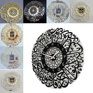 3D Acrylic Mirror Wall Clocks Watches Calligraphy Art Characters Indoor Walls Stickers Decorative Living Room