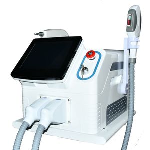 Professional 2 IN 1 Nd Yag Laser Tattoo Removal Machine IPL Laser OPT SHR fast hair removal treatments beauty equipment Salon home use