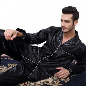 Mens Silk Satin Pajamas Pyjamas Set Sleepwear Set Loungewear U.S. S,M,L,XL,XXL,XXXL,4XL__Fits All Seasons SH190905