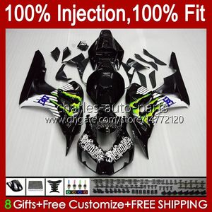 Corpo de Molde de Injeção para Honda CBR 1000 RR CC 1000rr 1000cc New Black 06-07 Bodywork 59No.19 100% Fit CBR1000 RR CBR1000RR 06 07 CBR1000-RR 2006 2007 Kit de Feira do OEM