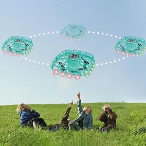 UFOフライングボールジェスチャーセンシングコントロール360°Flip LEDライト高度ホールドヘッドレスモードRCドローンQUADCOPTER