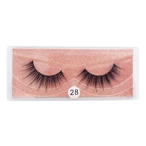 Thick Soft 3D False Eyelashes Natural Long Crisscross Hand Made Reusable Fake Lashes Extensions Makeup For Eyes 10 Models Easy To Wear Lovely Pink Sticker DHL Free