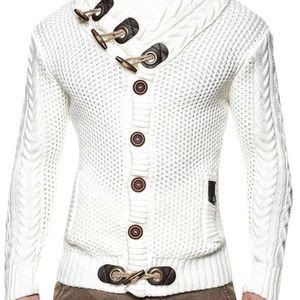 ZOGAA Men's Slim Pullover Sweater Men Brand Casual Slim Sweaters Thick Horn Buckle Coarse Wool Twist Flower sweater 211018