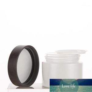 Bottiglie di stoccaggio Vasetti Barattolo cosmetico rotondo da 30 g, contenitore vuoto in vetro bianco perla per crema viso, confezione crema con plastica1 Prezzo di fabbrica design esperto Qualità