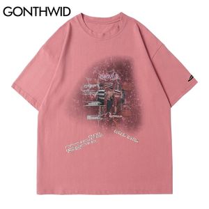 T-shirt Camiseta O fim de semana feliz ocupado impressão de manga curta camisetas Mens Hip Hop Casual Streetwear Harajuku Moda Algodão Tops 210602