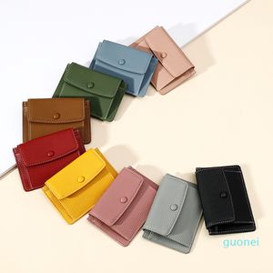 2021 Leather Women Wallet Mini Female Coin Purse Designer Girl Wallet Solid Casual Lady Coin Wallet Pocket Change Bag