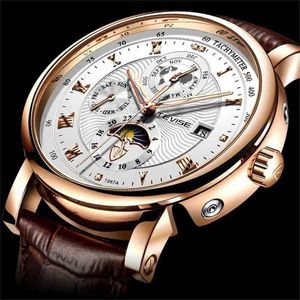 Tevise Armbandwatch Men Business Automatic Mechanical Watch Mode Luxus Sport Uhren Relogio Maskulino 210804