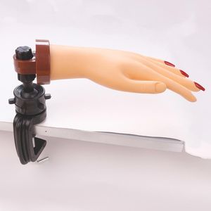 Nail Art Silikon Hände großhandel-Nagelkunstausrüstung links biegbare Silikon Praxishände DIY Drucktraining Display Maniküre