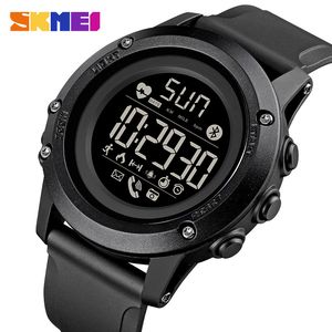 SKMEI Spor Dijital Bluetooth Erkekler Akıllı Saatler Kalp Hızı Kalori Erkek Kol Saati Için Huawei Iphone Reloj Hombre 1671 Q0524