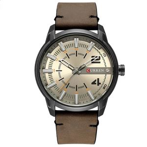 Marke Armbanduhren Mode Neue Ankunft Einfache Stil Lässige Geschäft Männer Uhren Hohe Qualität Lederband Quarzuhr