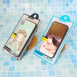 600pcs 6 Color Blister PVC Plastic Clear Retail Packaging Package Box for X XR 6S 7 8 Plus Clear Mobile Phone Case Cover