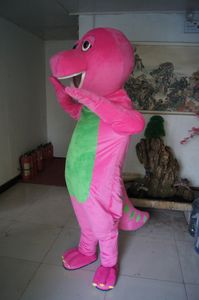 Real Picture Pink Dinosaur Mascot Kostym Fancy Dress för Halloween Carnival Party Support Anpassning