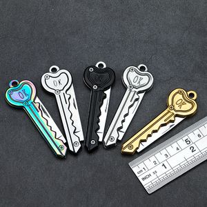 Ring Keychain Mini Key Knife Form Key Blade Box Package Folding Pocket Multi-tool Letter Opening Gadget Kit Camp OutdoorDH8676